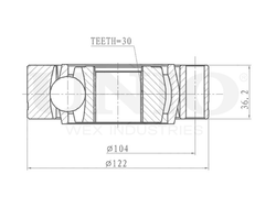 ШРУС внутренний UNIO CVJ-30024