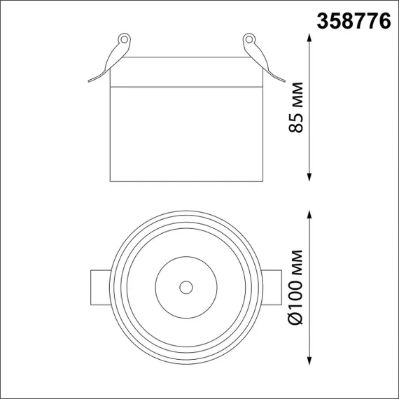 358776 SPOT NT21 458 белый Светильник встраиваемый светодиодный IP20 LED 15W 4000K 1300Лм 100-265V GRODA