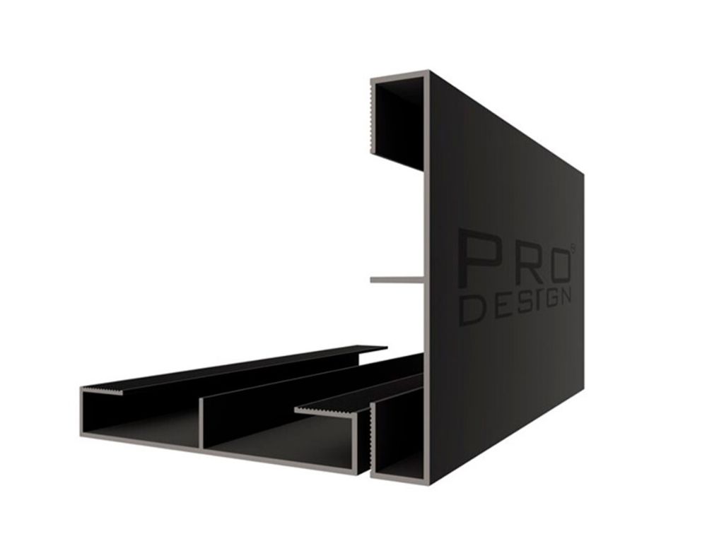 Вставка в плинтус Pro Design 1965 черный, 2700x12x70 мм