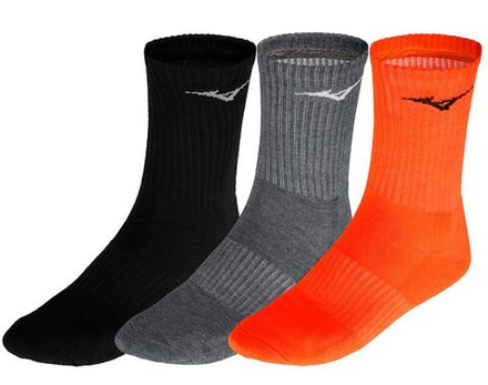 Теннисные носки Mizuno DryLite Training 3P - black/melange/soleil