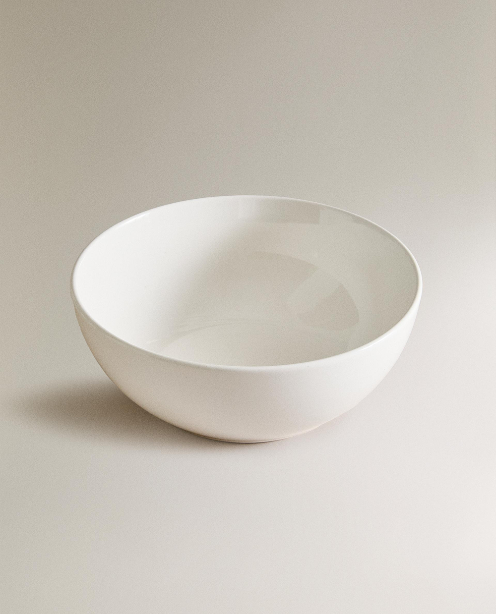Zara Home блюдо сервировочное из каменной керамики, цвет белый, 23.5 см