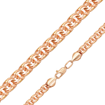 Цепь из красного золота с алмазной гранью (плетение «Бисмарк»)