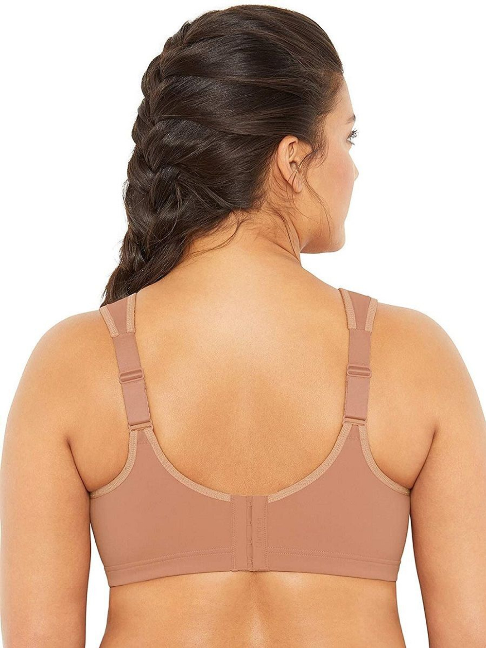 Спортивный бюстгальтер с контролем отскока и мягкой конструкцией каркасов (Размер: 75C) (Цвет: карамель (темно-бежевый))