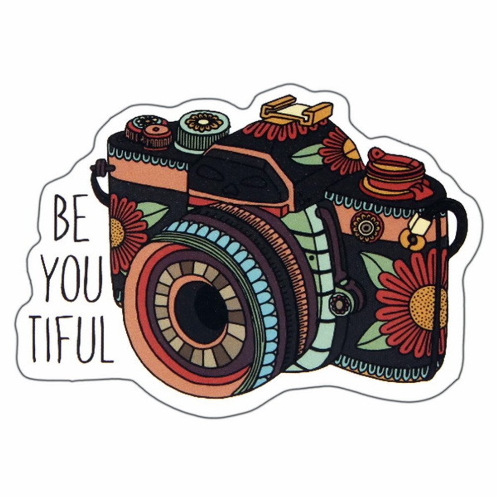 Наклейка Фотокамера - Be You Tiful