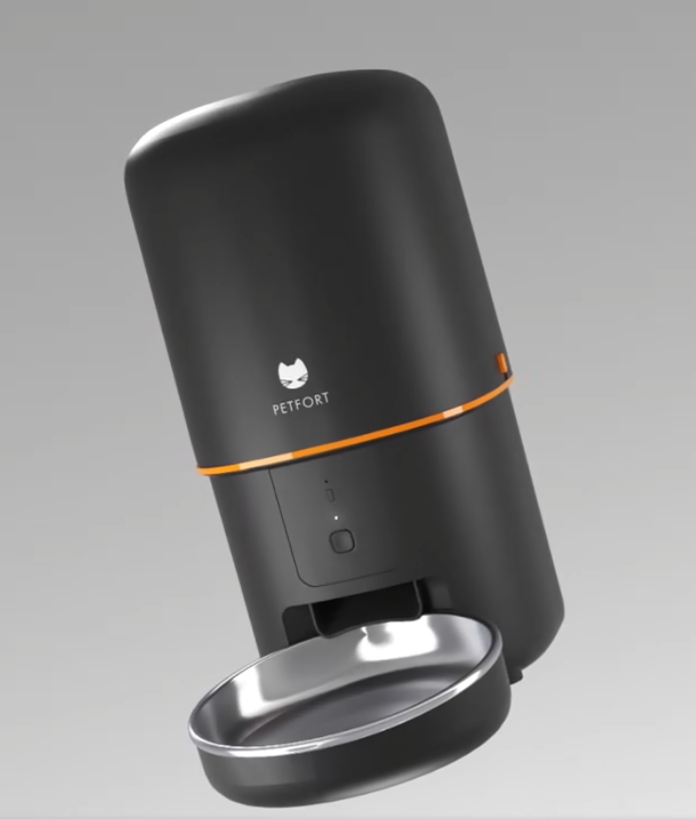 Автоматическая кормушка PETFORT для животных Wi-Fi, 4 литра, черная