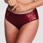 Трусы-слипы из мягкого микроволокна со вставками из вышитого тюля (Размер: 52) (Цвет: молочный)