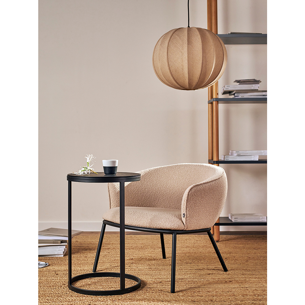 Светильник подвесной texture rib, D48 см, бежевый