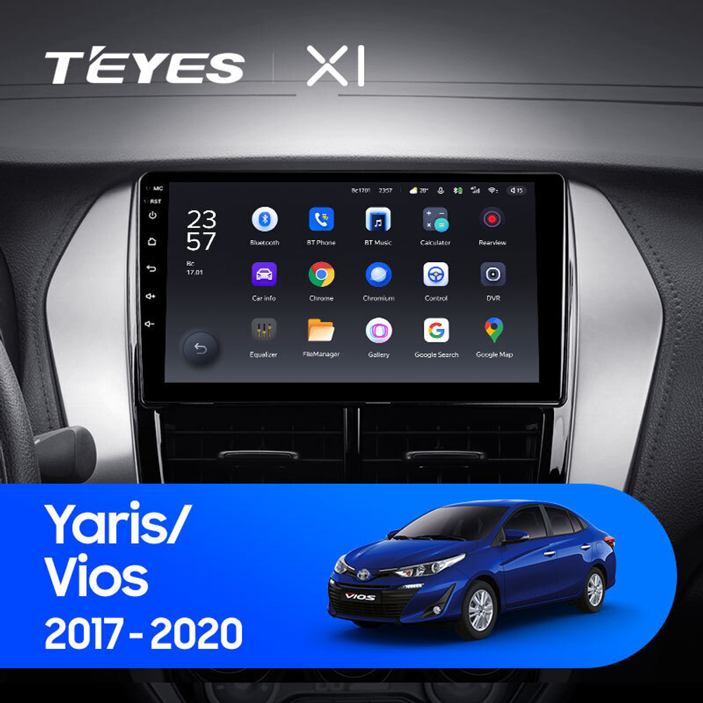 Teyes X1 9" для Toyota Yaris, Vios 2017-2020