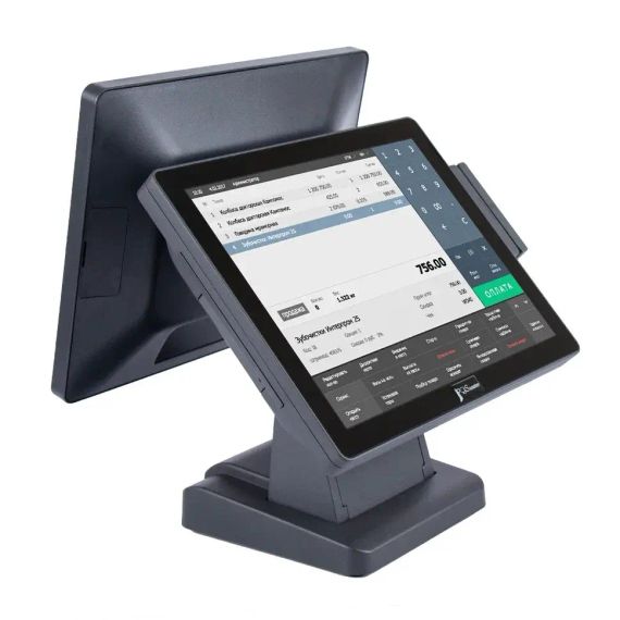 Сенсорный моноблок POScenter JAM (15&quot;, P-CAPtouch, Intel® J1900 2.0GHz; RAM4Gb; SSD128Gb; MSR) + 15&quot; второй монитор