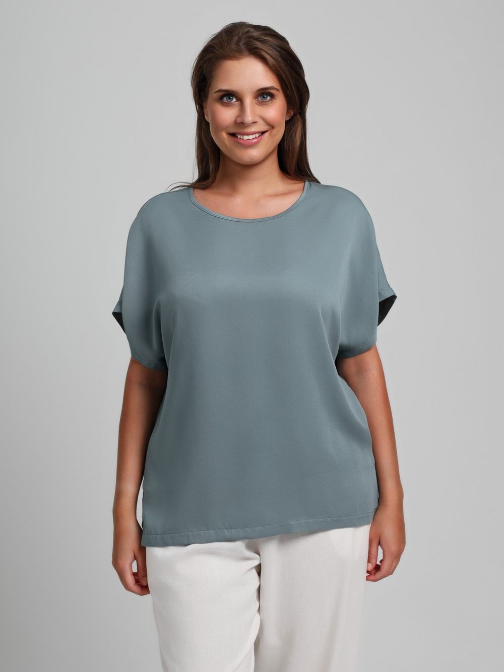 Блузка Летний драйв-4 Виотекс СЕРЫЙ