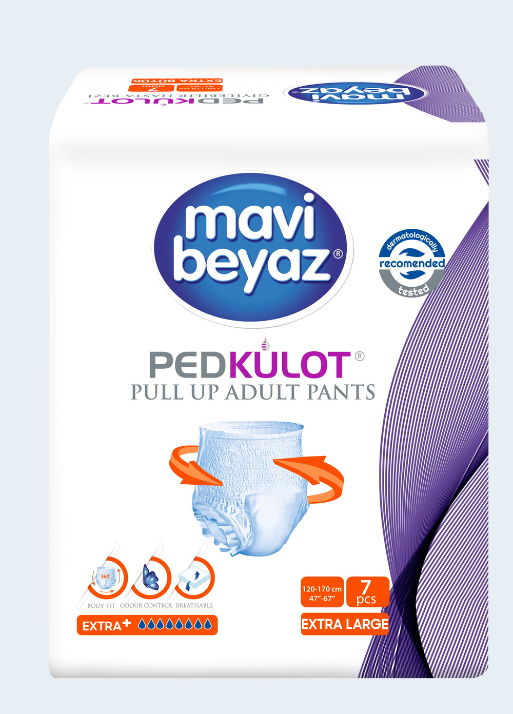 Подгузники-трусики для взрослых MAVI BEYAZ - р.XL (120-170 см)/7 шт.