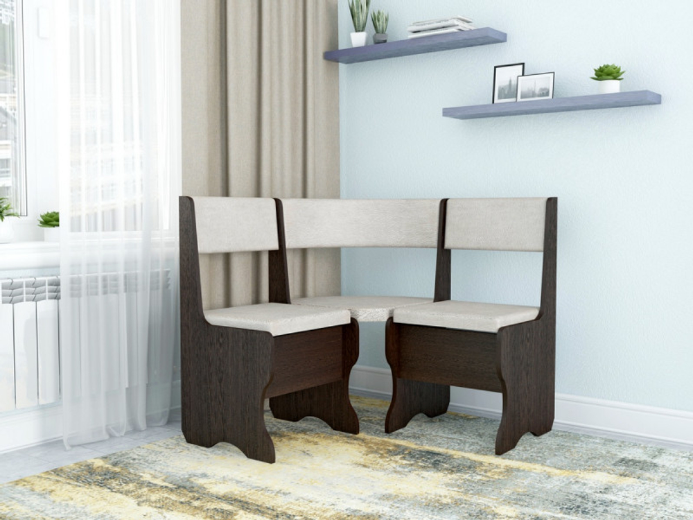 🪑 Кухонный угловой уголок с мягкими сиденьями "Лагуна"