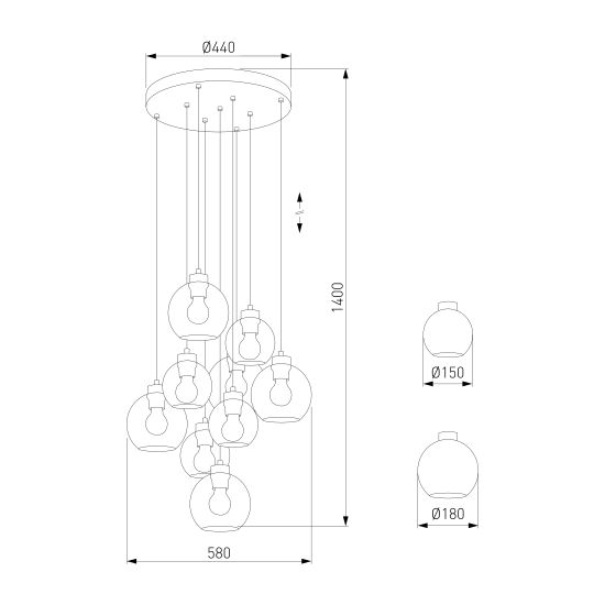 10247 / подвесной светильник / Cubus