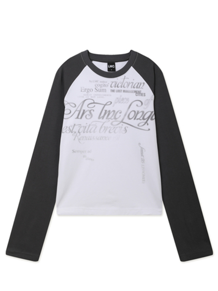 Женский Лонгслив Gradation Lettering Raglan