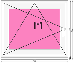 Пластиковое окно 800 х 950 ТермА Эко + Москитная сетка