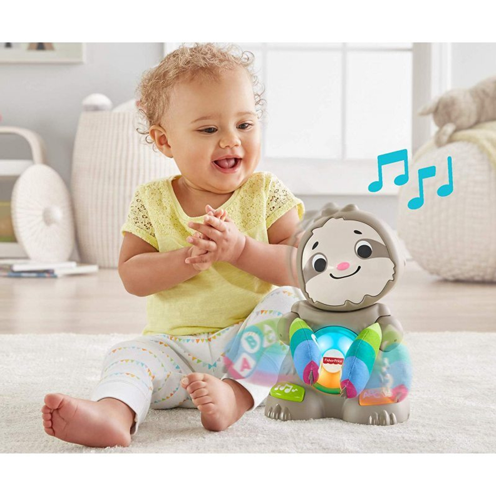 Fisher-Price Linkimals — интерактивный ленивец со светом и звуком, вер. ПЛ GHY92