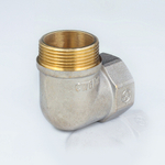 Угольник латунный никелированный 90° внутренняя/наружная резьба 9006 AQUASFERA