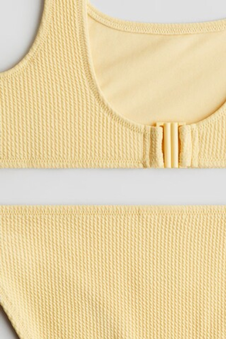 H&M КУПАЛЬНИК ИЗ РЕЛЬЕФНОЙ ТКАНИ, ЖЕЛТЫЙ