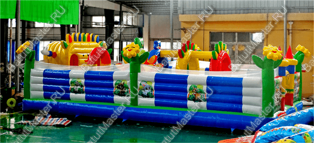 Коммерческий надувной батут "Радужный город 2" 12*6*3 м