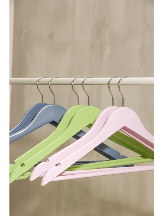 Вешалка деревянная для одежды SAVANNA «Тэри», 44,5×23×1,2 см, цвет сиреневый