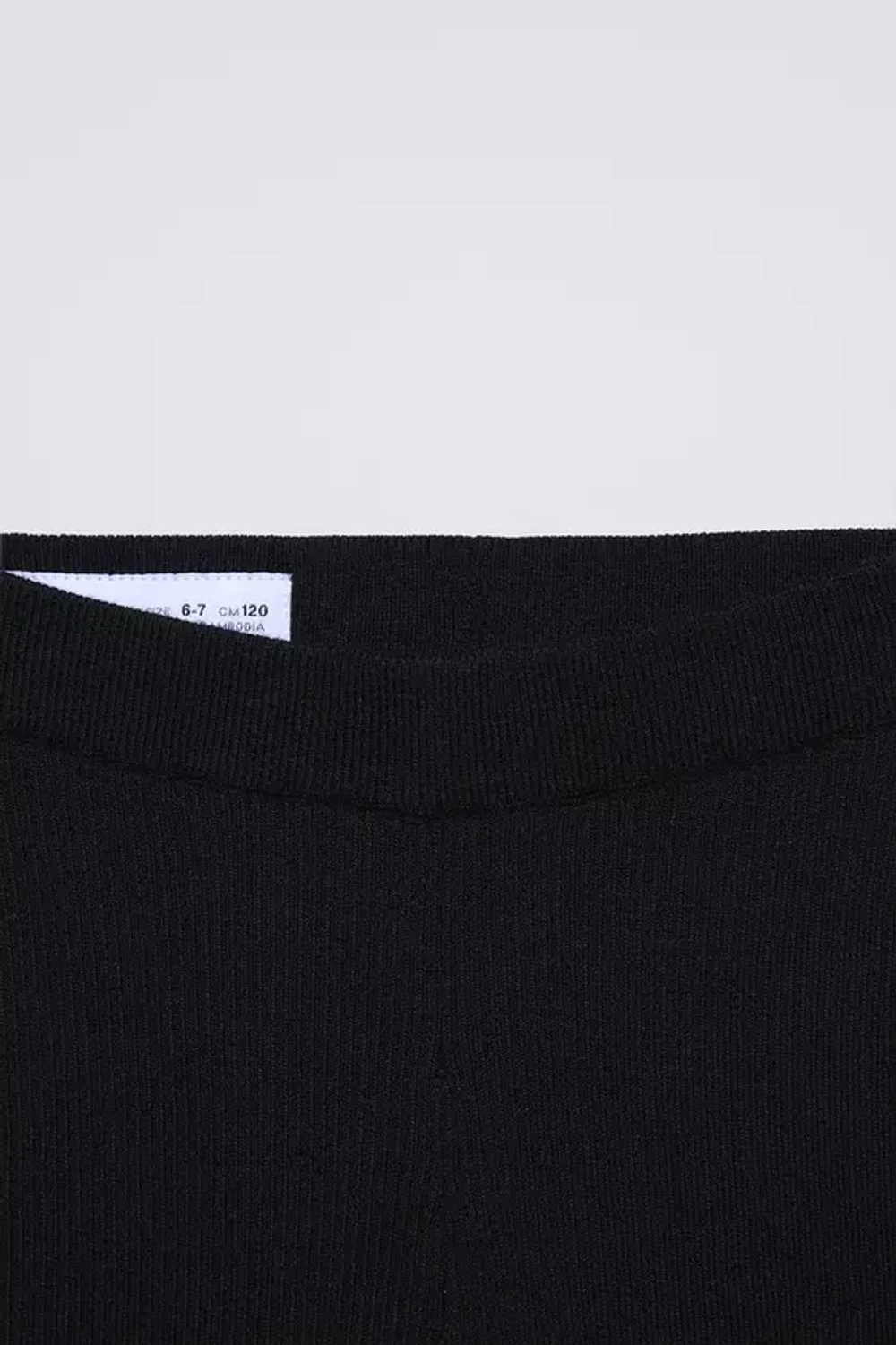 ZARA РАСКЛЕШЕННЫЕ ТРИКОТАЖНЫЕ ЛЕГИНСЫ, ЧЕРНЫЙ