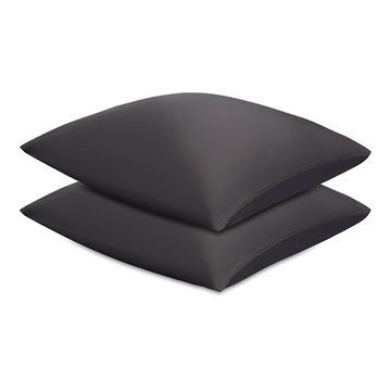 Набор наволочек из премиального сатина темно-серого цвета из коллекции essential, 70х70 см