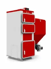 Автоматический твердотопливный котел Q Eko Duo Lux 48 кВт | Бункер 400 л