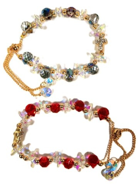 Браслет девчачий: из стекла фигурного в ассортименте (Сев)