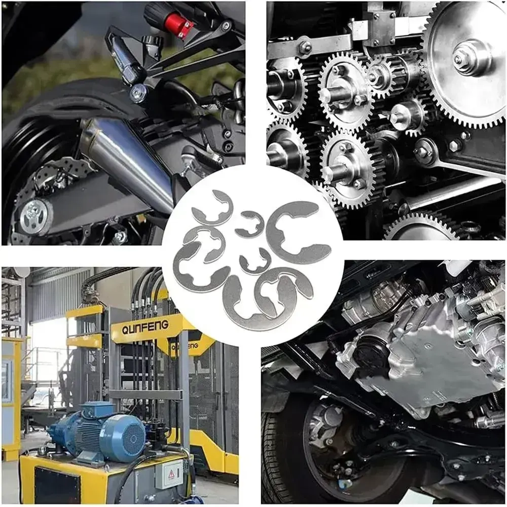 Стопорные кольца набор 1.5-10 мм (200 шт) внутренние и наружные