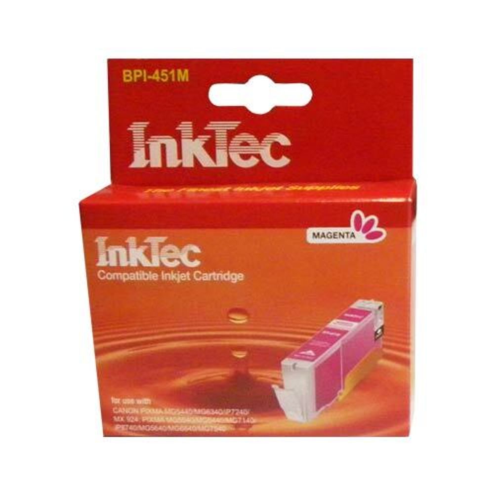 Картридж InkTec, аналог CANON CLI-451XL M PIXMA для iP7240/MG6340/5440/7140 Magenta