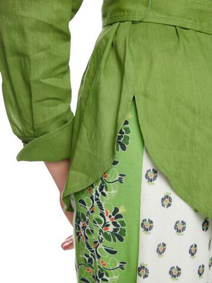 Marc Cain Рубашка из льна с поясом