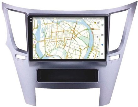 Магнитола для Subaru Legacy 5, Outback 4 2009-2014 (левый руль, рамка серебро) - Vaycar VA71-0061-2K на Android 13, 8-ядер, 2K QLED, ТОП процессор, CarPlay, 4G SIM-слот