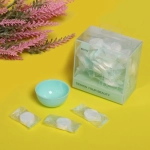 Набор косметический «Beauty», 25 масок и чаша, цвет белый и мятный, 8,5*8,5*5см