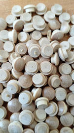 Заглушка деревянная на отверстие, диаметр 10 мм, 20 шт.