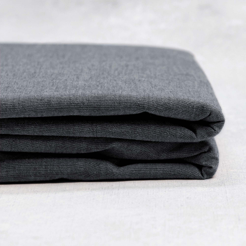 Простыня из вареного хлопка 240х260 | темно-серый