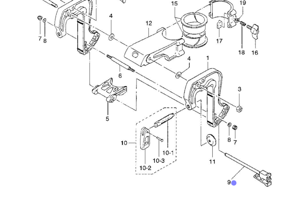Фиксатор Tohatsu M2.5/MFS2-MFS3.5