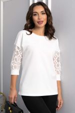 Джемпер В гармонии с собой НЬЮ (молочный) Б14117-48М LT Collection