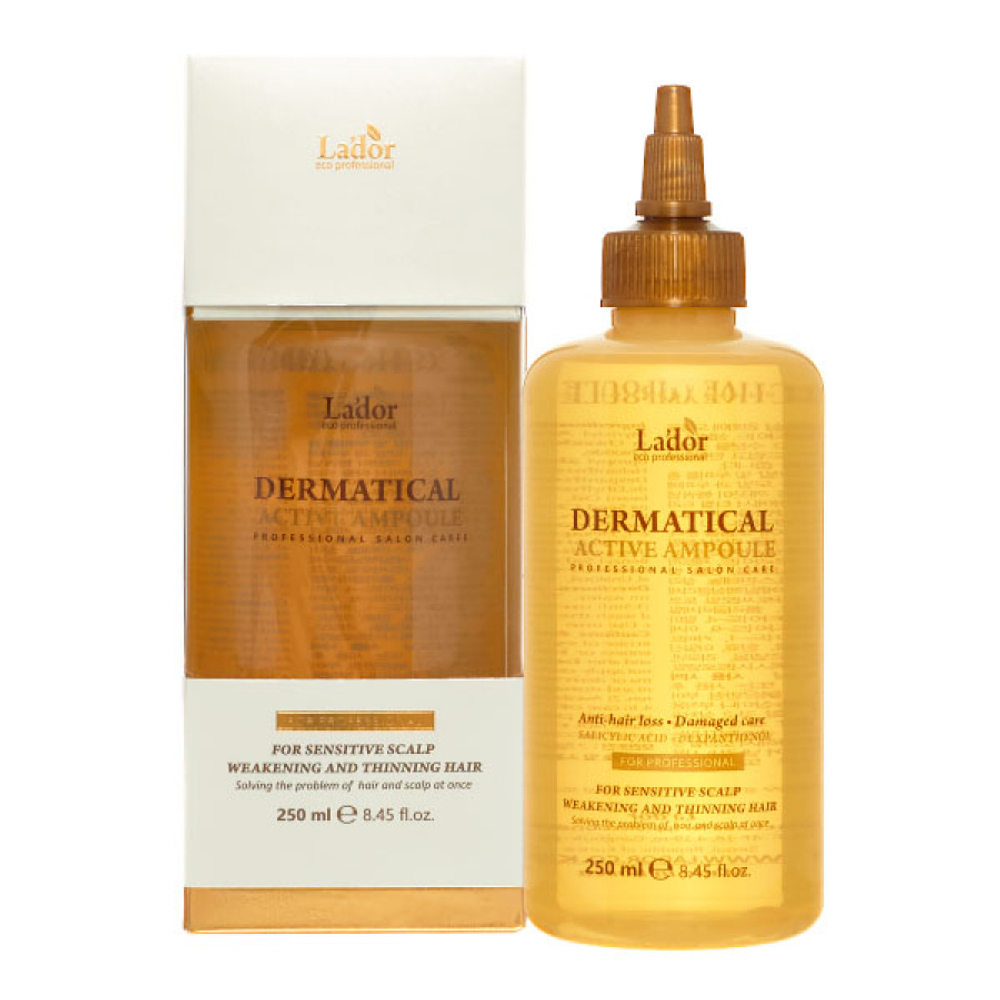 La'dor DERMATICAL ACTIVE AMPOULE Увлажняющий филлер для волос 250мл