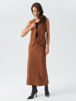 Юбка миди из замши