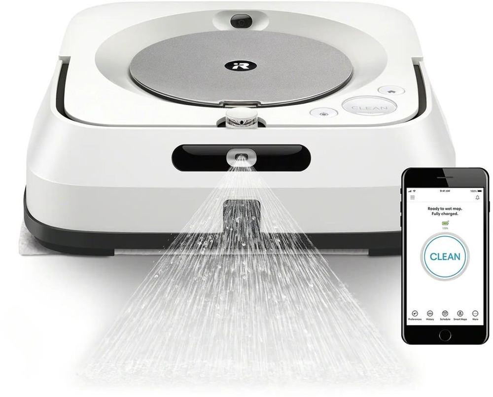Робот-пылесос iRobot Braava Jet m6, 50Вт, белый/белый [m613840rnd]