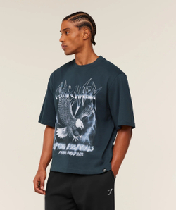 Футболка GYMSHARK Eagle Graphic T-Shirt Blue