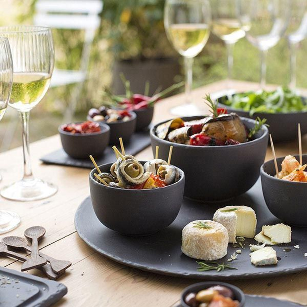 Блюдо для пиццы «Базальт»;керамика;D=32см;черный,матовый (Цвет: черный)