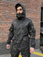 Костюм горка 6 флис / осень-зима / черный мультикам