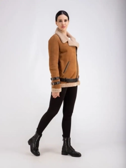 Дубленка женская натуральная авиатор