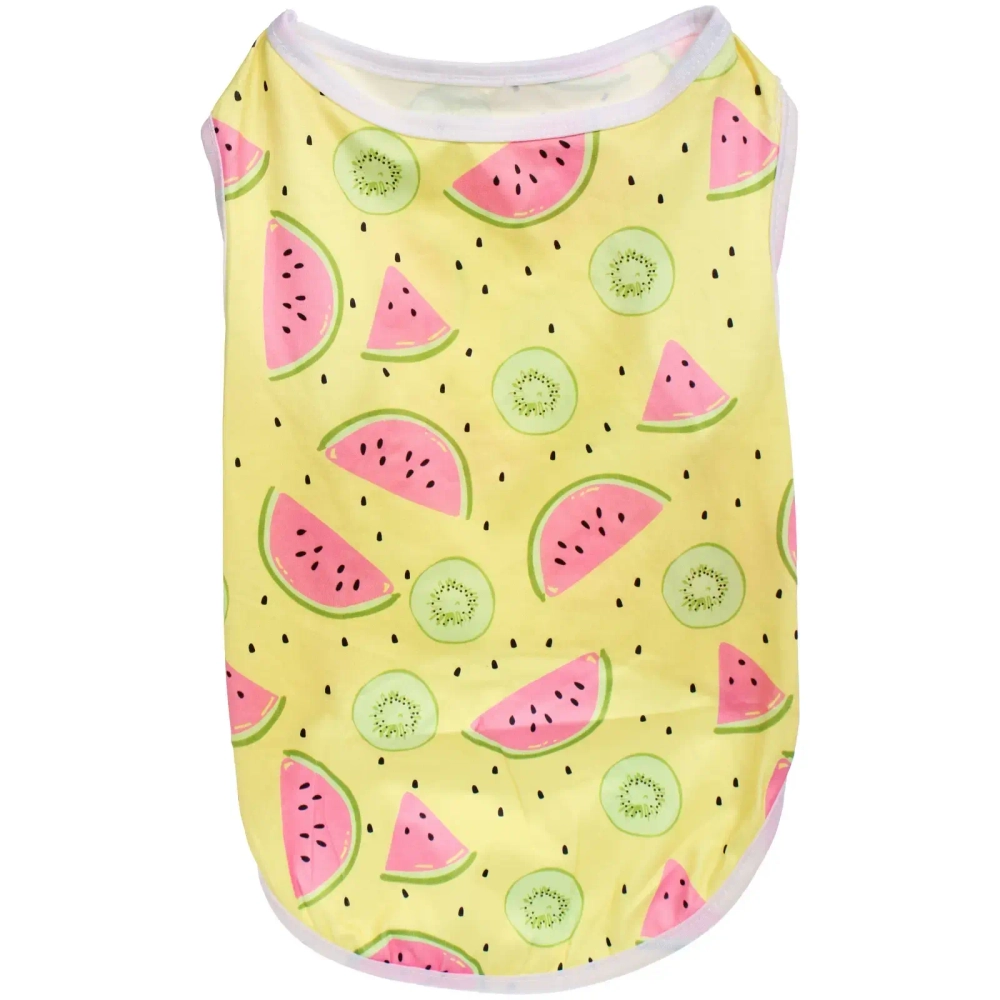 Майка для собак и кошек мелких и средних пород «БРО на стиле», арбузики, размер ХL (длина спинки 36см, объем груди 43см, от 9 до 12кг)
