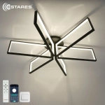 Управляемая светодиодная люстра MALDI 165W 6S-APP-850x200-BLACK/WHITE-220-IP20