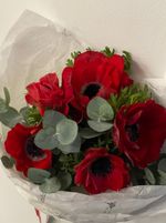 Букет из красных анемонов