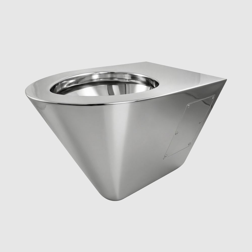 Унитаз подвесной нерж. сталь NOFER 13018.B глянцевый