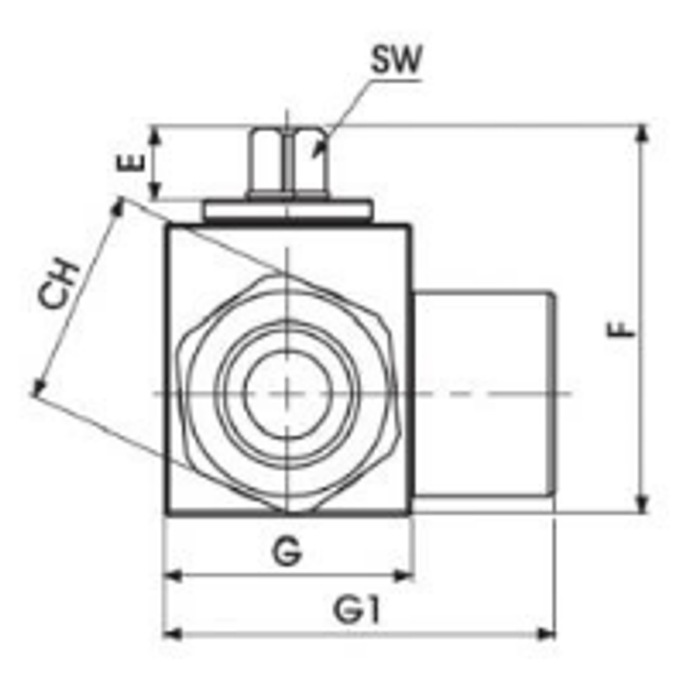 Кран 3-х ходовой шаровый M22x1.5 15L DN12 P=500 L-обр.