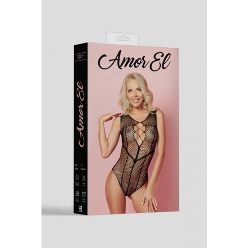 Боди Amor EL с вырезом в виде шнуровки (S/L)
